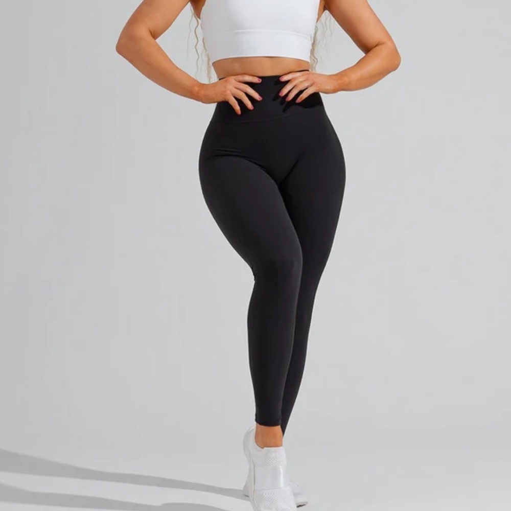 NWOT BuffBunny Textured Black Workout Legging Yoga Running Hiking Size 3X